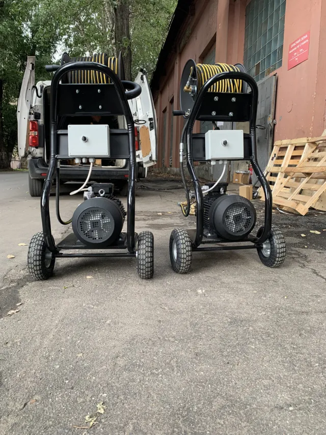 АВД Тритон 250 бар, 15 л/мин, 7,5 кВт, 380 В, на тележке №2